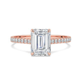 Hidden Halo Emerald-Cut Ring
